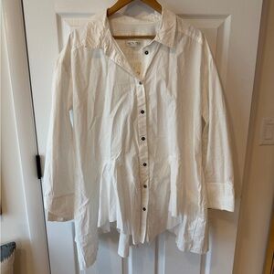 Free People NWT Freya Poplin Tunic in optic white Cotton Medium